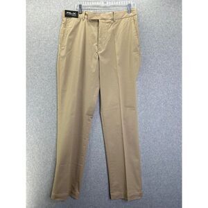 Men's RLX Ralph Lauren Golf Pants Khaki Tan 34‎ x 32 Performance Straight Leg